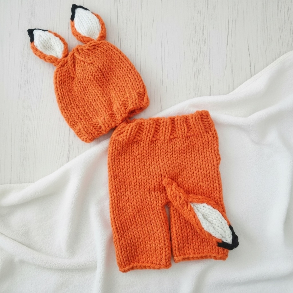 Newborn Crochet Fox Outfit